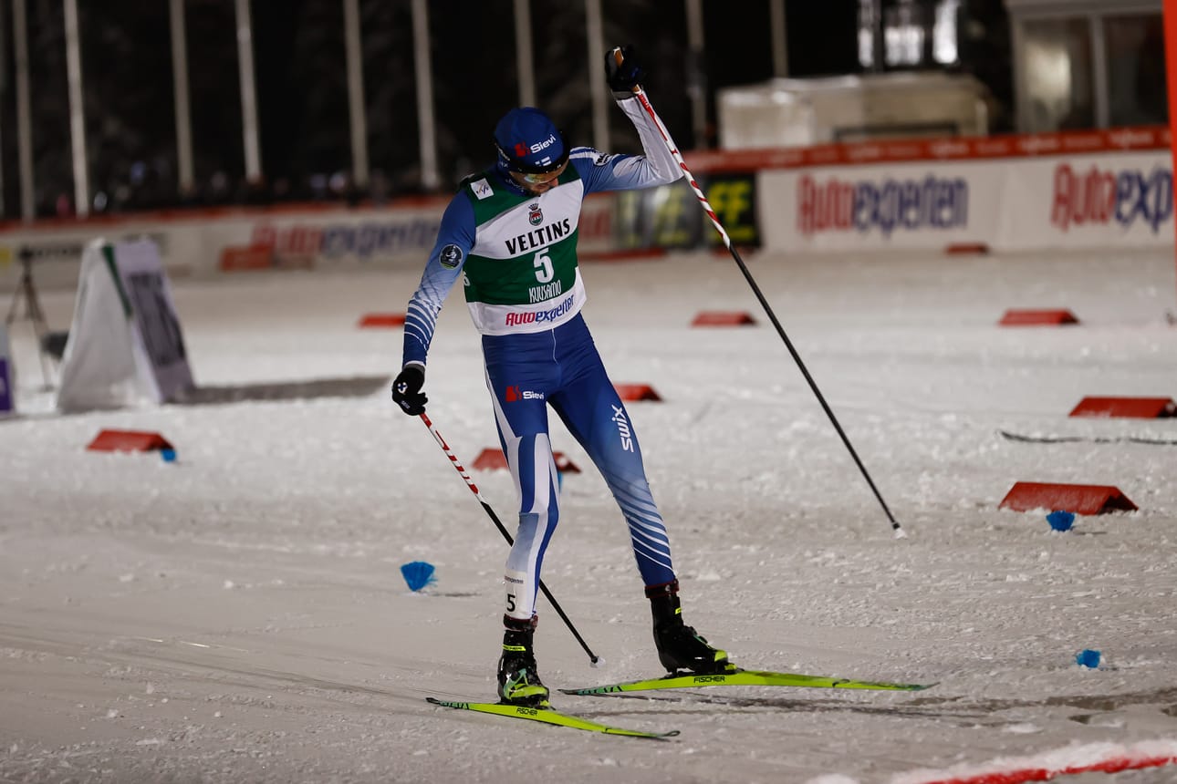 Ilkka Herola tuuletti maaliin tullessa maltillisesti.