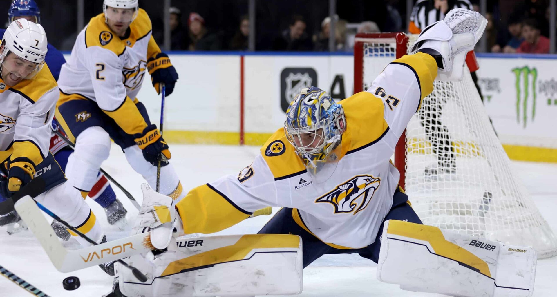 Maalivahti Justus Annusella harvinainen ilta NHL:ssä