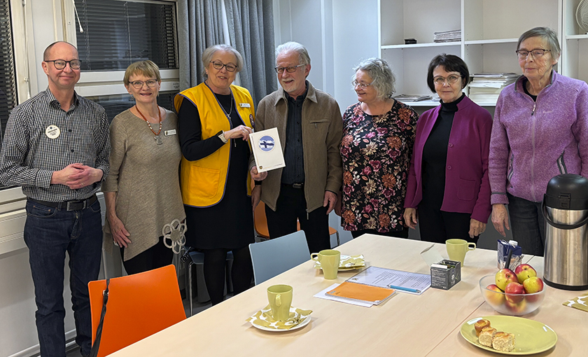 Lions-klubien lahjoitukset vahvistavat MIELI ry:n jäsenyhdistysten toimintaa