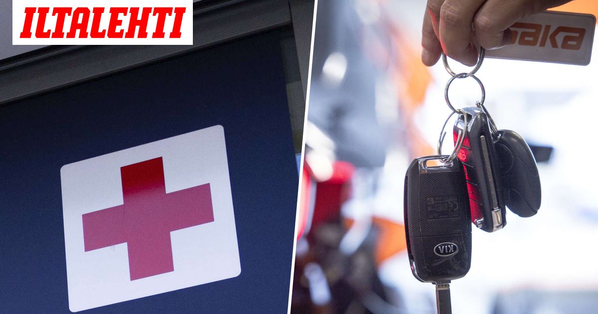 Auton avain upposi miehen otsaan