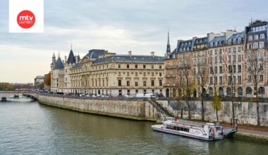 Kuvituskuvassa Pariisin keskustaa ja Seine-joki.