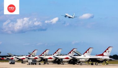 Presidentti Trump lähti Boeing C-32 -koneella kohti New York Yankeesin ottelua Joint Base Andrewsin tukikohdasta 11. syyskuuta.