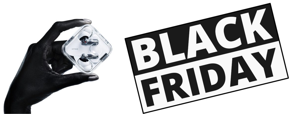 Black Friday -tarjouksista löytyy runsaasti kuulokkeita. Kuvassa Nothing Ear.