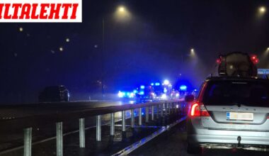 Usean ajoneuvon onnettomuus Nelostiellä