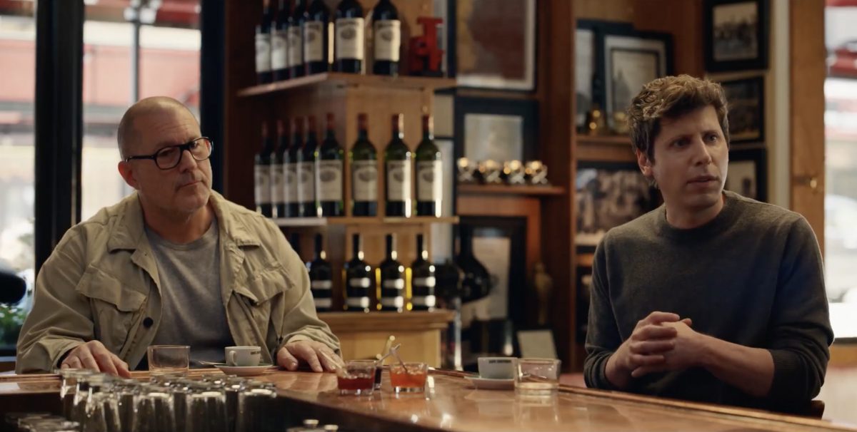 Jony Ive ja OpenAI:n toimitusjohtaja Sam Altman.