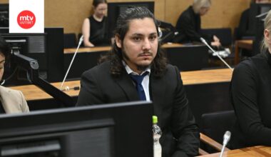 Räppäri Milan Jaff katujengien välistä ampumista koskevan jutun käsittelyssä Helsingin hovioikeudesssa 4. syyskuuta 2024.