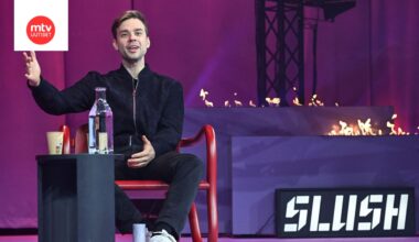 Lovablen toimitusjohtaja Anton Osika keskiviikkona Slush-tapahtumassa Helsingissä.