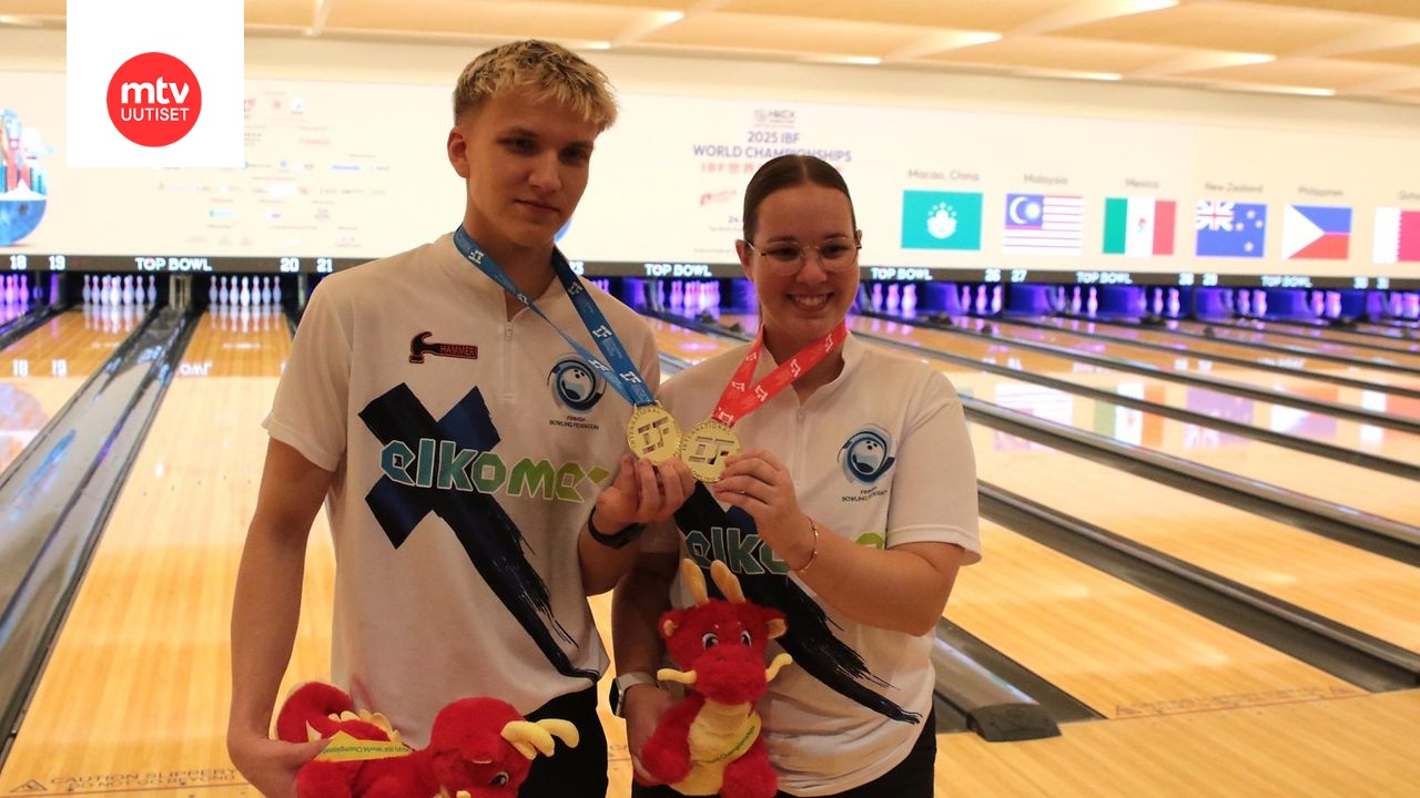 Luukas Väänänen ja Essi Pakarinen ovat tuoreet maailmanmestarit.