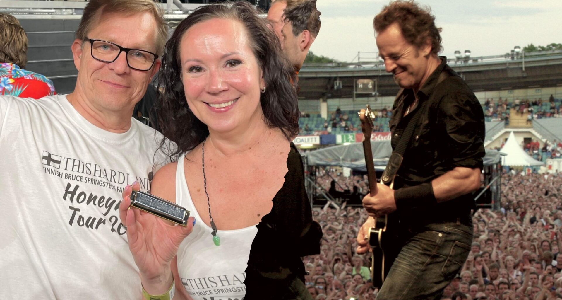 Bruce Springsteen kellui suomalaisfaniensa kanssa uima-altaassa