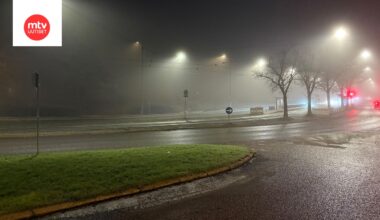 Keskiviikko 26.11. Voimakkaan puuskainen lounaisvirtaus tuo lauhan sään