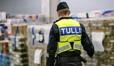 Arkistokuva tullin varastosta Helsingissä.