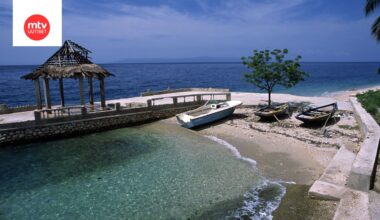 Kuvassa merinäkymä La Gonâven saarelta Haitilta.