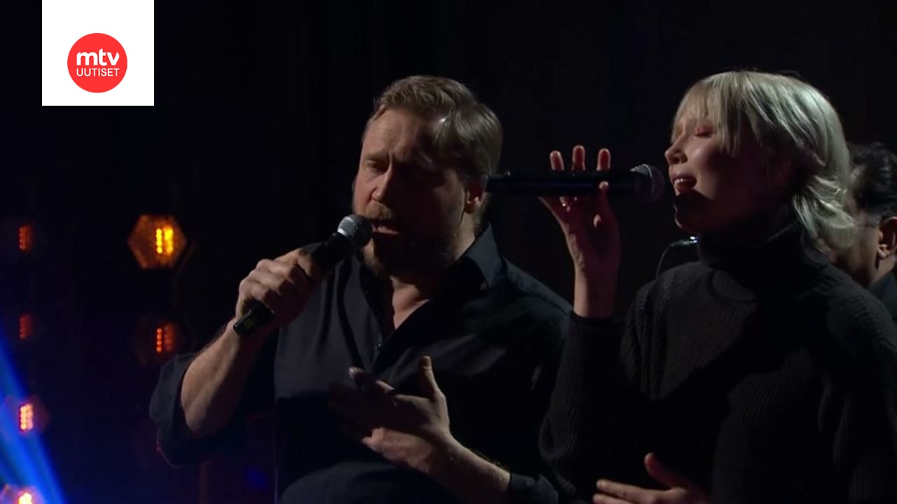 Isä ja tytär eli Samuli ja Venla Edelmann.