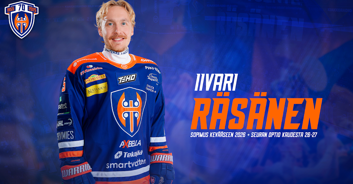 Tappara-kasvatti Iivari Räsänen palaa kotiin