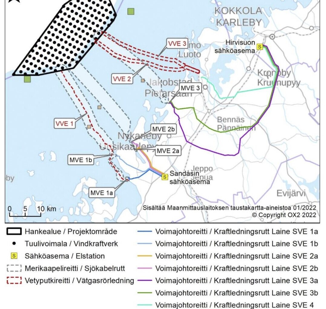 Pietarsaaren edustalle suunnitellulla merituulivoimalla olisi suuret vaikutukset ympäristöön