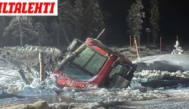 Hurjan näköinen onnettomuus Muoniossa