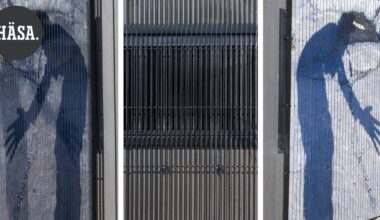 Arkistosta | Assi-sairaalan pelottaviksi koetut varjokuvat herättivät somekohun – Taiteilija iloitsee: "Ei ole ainakaan mitäänsanomaton koriste" | Paikalliset