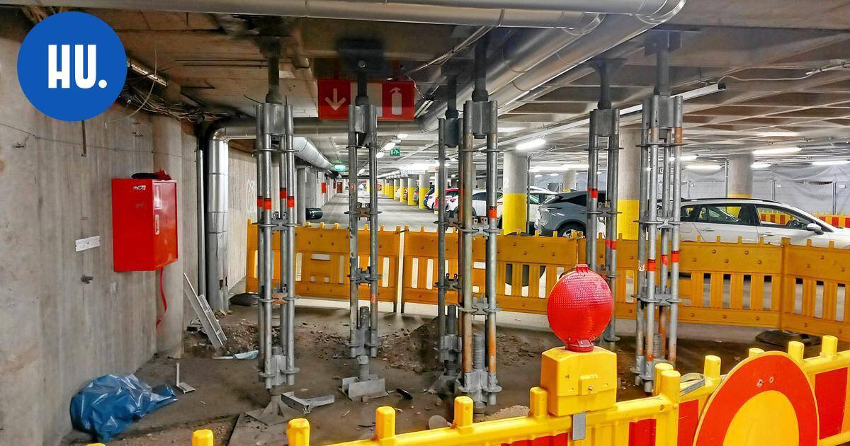 Hurja näky Itäkeskuksen parkkihallissa – "Ei sortumisvaaraa" | Paikalliset