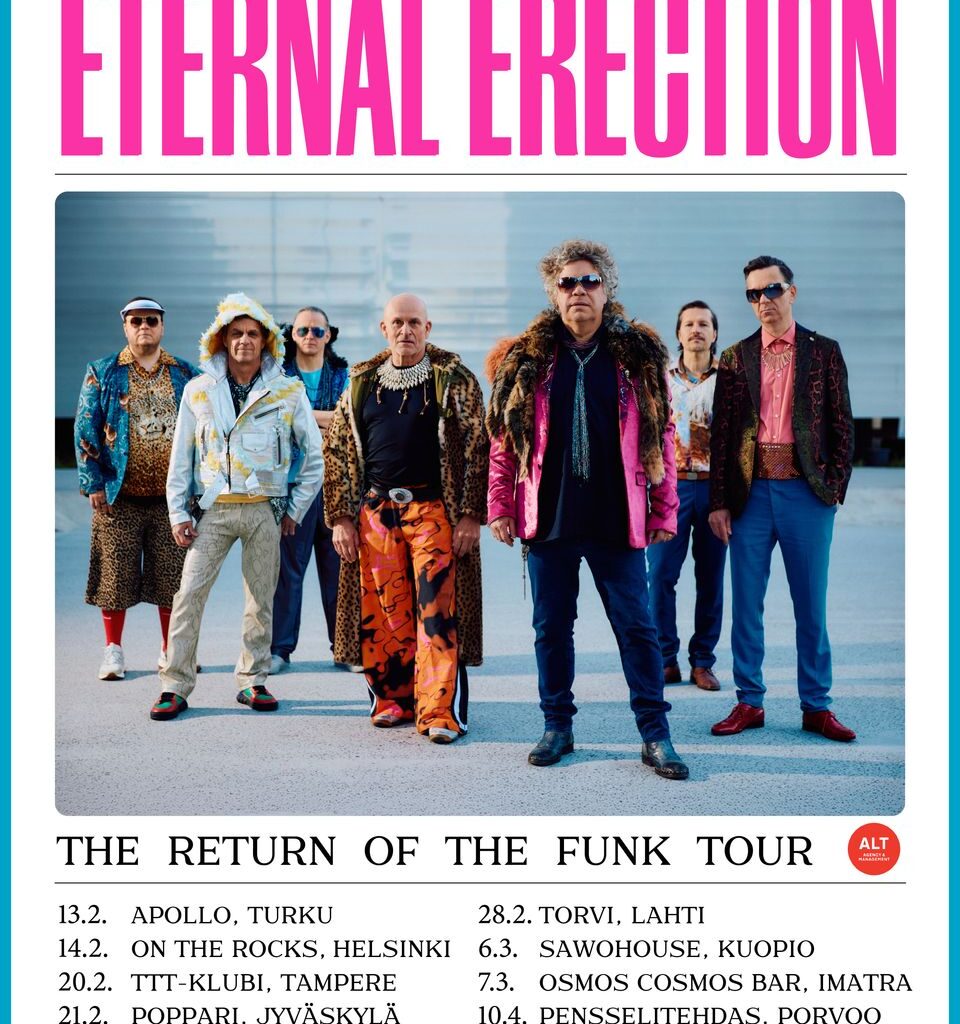 Eternal Erection palaa tien päälle – The Return Of The Funk -kiertue starttaa helmikuussa 2026