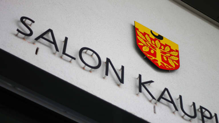 Salon kaupungintalosta yksityiskohta.