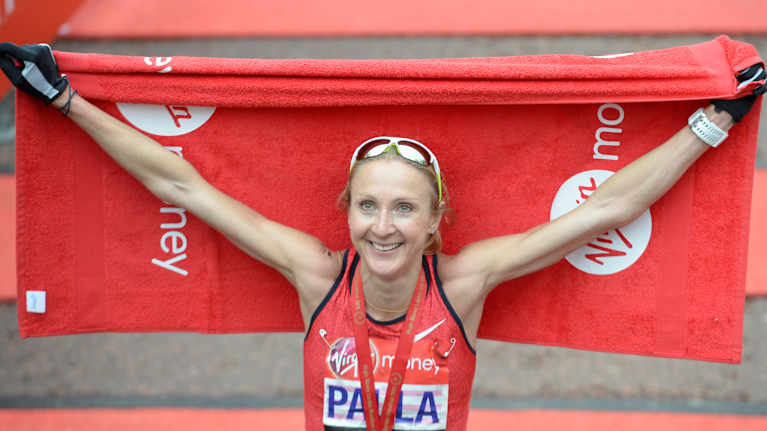 Paula Radcliffe, Londons maraton, april 2015.