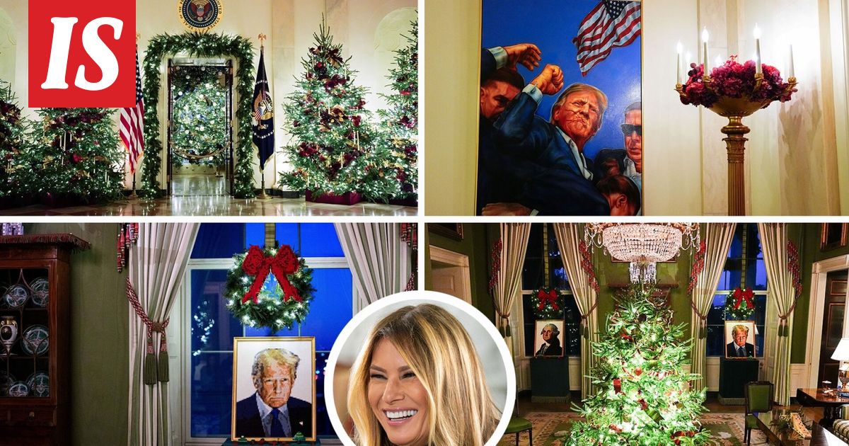 Melania Trump koristeli Valkoisen talon joulua varten – huomio kiinnittyy kahteen tauluun
