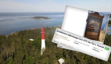 Traficomille tarpeettomaksi jäänyt majakan vanha apteekkikaappi myytiin nettihuutokaupassa hurjaan hintaan | Pohjanmaa