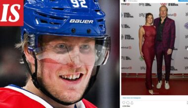 NHL: Patrik Laine ja puoliso pokkasivat palkinnon – Jordan-vaimon asu loksautti leuat