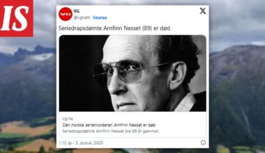 Norjalainen sarjamurhaaja Arnfinn Nesset, 89, on kuollut
