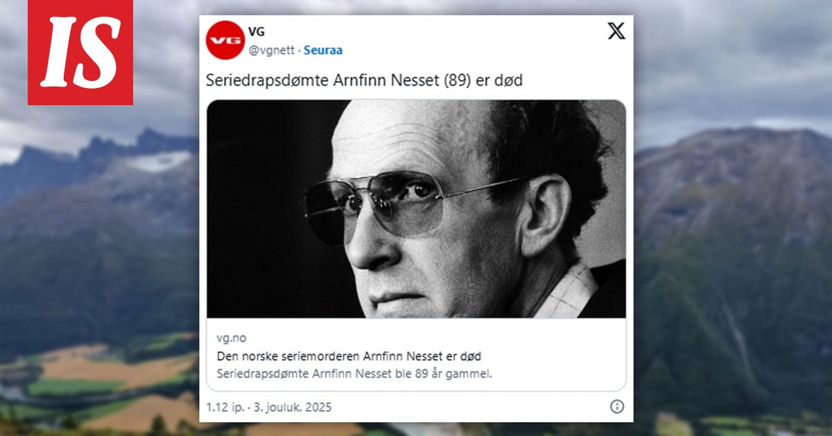 Norjalainen sarjamurhaaja Arnfinn Nesset, 89, on kuollut
