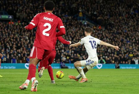 Anton Stach (18) laukoi Leedsin 2–2-tasoituksen.