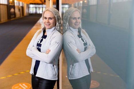 Petra Olli on onnistunut yhdistämään äitiyden ja työn.