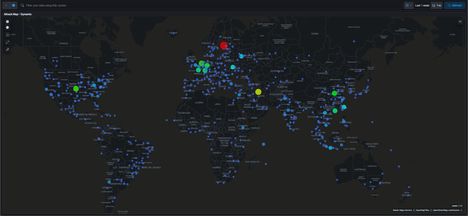Hyökkäyksiä tulee ympäri maailmaa. Erityisen paljon niitä tulee punaisella ja keltaisella merkitystä paikoista.