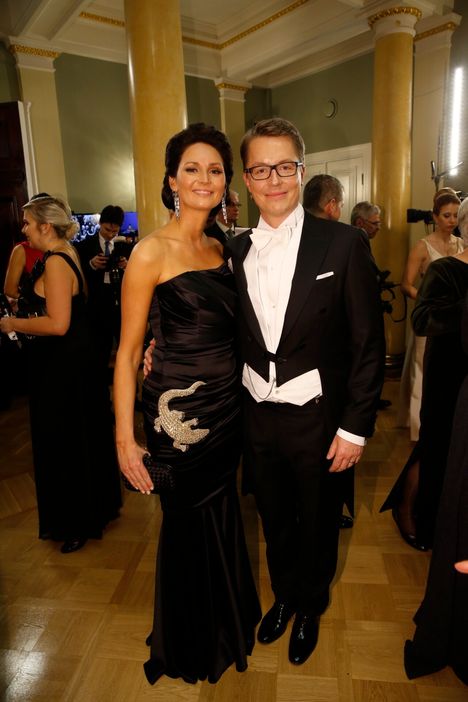 Lotta ja Ville Kopra Linnan juhlissa vuonna 2014.