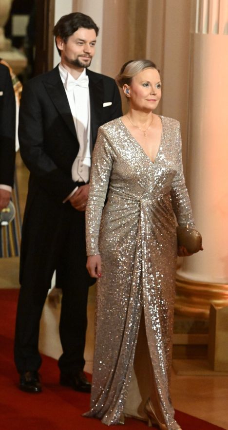 Hanna Wass ja Pete Kallionpää Linnan juhlissa.