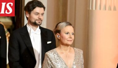 Tällaisessa asussa Hanna Wass saapui Linnan juhliin