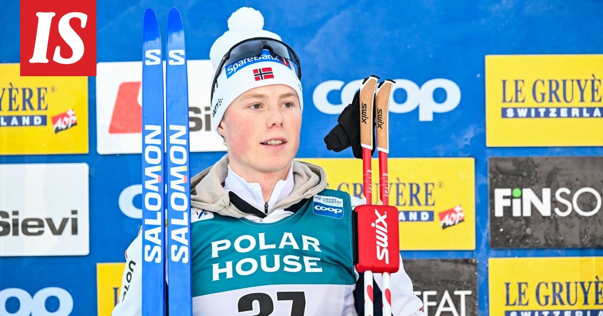 Hiihto: Norjan Einar Hedegart törttöili maalialueella