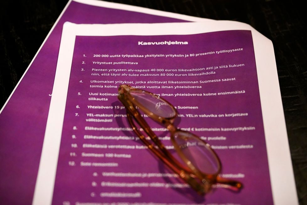 Harkimon visio on listattu Liike Nytin kasvuohjelmaan, joka on samalla puolueen vaihtoehtobudjetti.