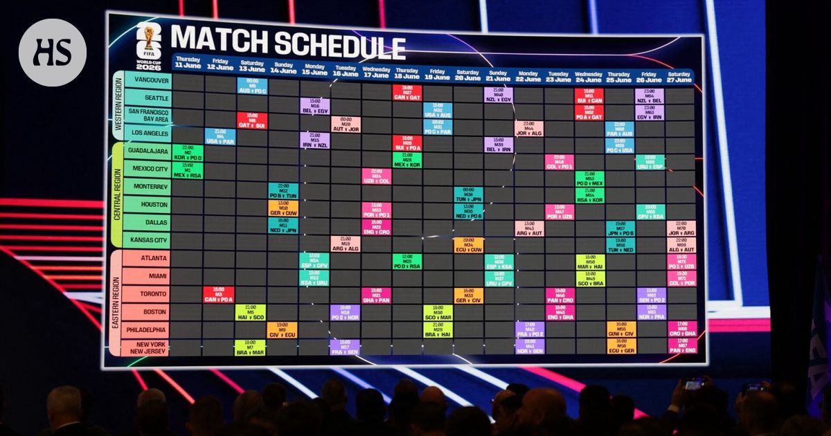 Jalkapallo: MM-kisojen ottelut alkavat useina eri kellonaikoina