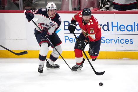 Florida Panthersin Brad Marchand (oik.) tunnetaan rottana.