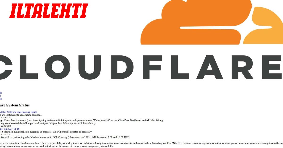 Tässä on syy viime viikon internetkatkokseen