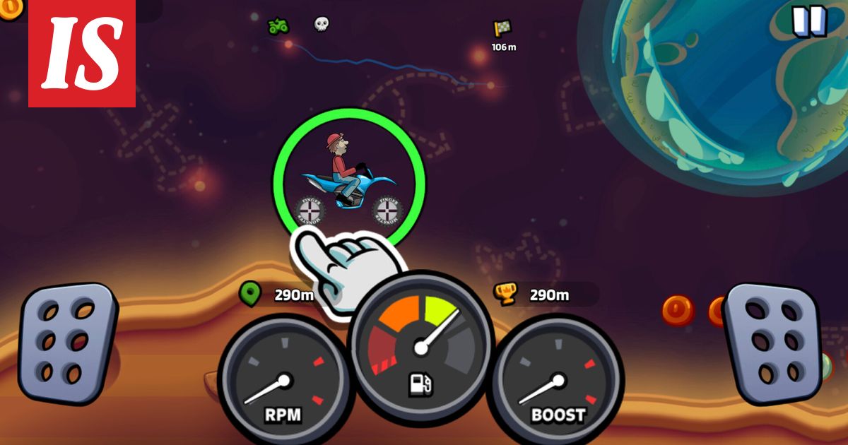 Hill Climb Racing Liteä voi pelata selaimella ja ilmaiseksi