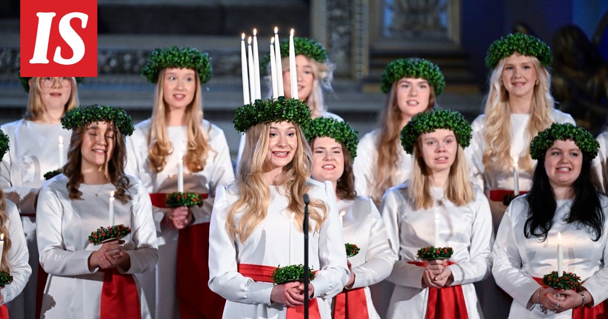 Lucia-neito kruunattiin Helsingissä - Ilta-Sanomat