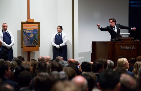 Huuto myytiin ennätyksellisellä 119,9 miljoonalla dollarilla.