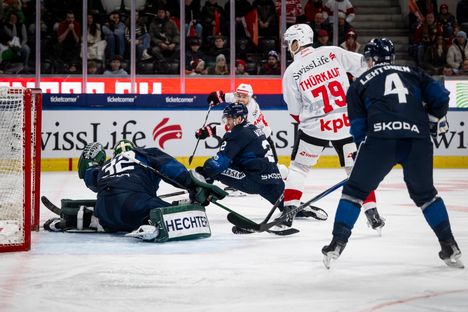 Leijonien ykkösvahti Emil Larmi oli voimaton Sven Andrighetton 1–1-tasoituksessa.