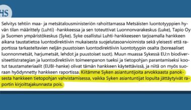 Suomen ympäristökeskuksen tutkijat irtisanoutuvat maa- ja metsätalousministeriön raportista, Luonnonvarakeskus kätki syyt