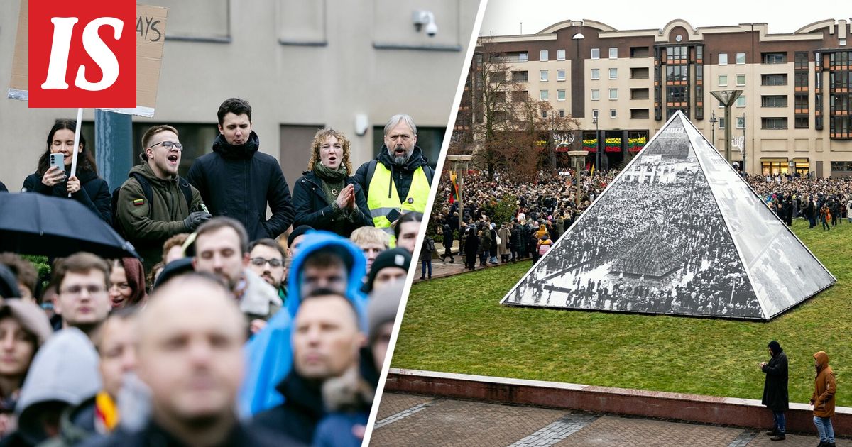 Valtavat mielenosoitukset Liettuassa - Ilta-Sanomat