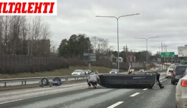 Länsiväylällä oli niin erikoinen näky, että poliisiakin nauratti