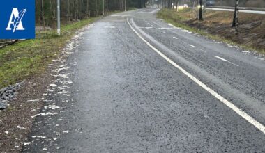 Teiskontiellä väylän reunat roskaantuivat valkoiseksi – Valkoisille palasille löytyi yllättävä syy