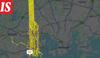 Matalalla lentänyt kone herätti ihmetystä aattoyönä Espoossa